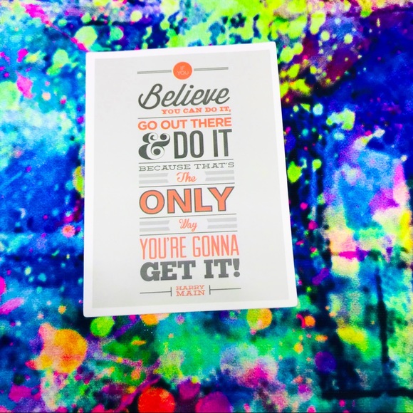 Believe You Can Do It Motivational Mini Poster Sticker Decor - Picture 1 of 4